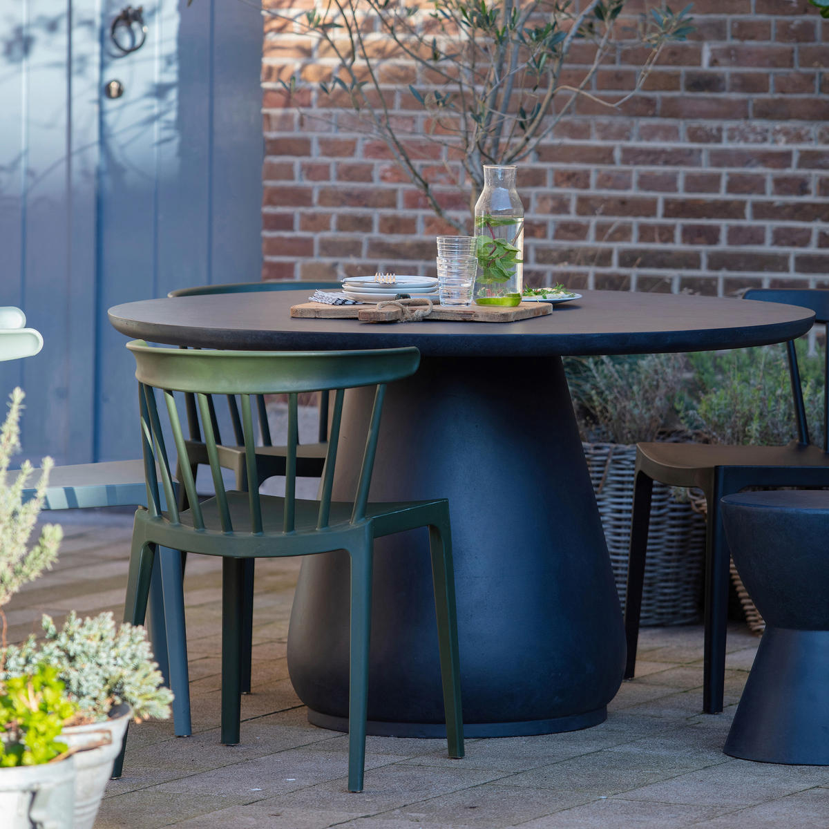 GARTENSTUHL-SET Grün  - Grün, MODERN, Kunststoff (52/75/53cm) - Livetastic