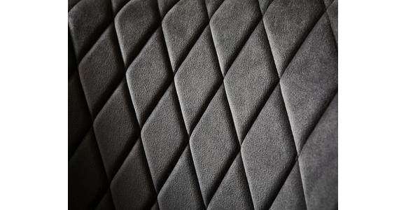 ARMLEHNSTUHL  in Eisen Samt  - Schwarz/Grau, Design, Textil/Metall (56/79/58cm) - Carryhome