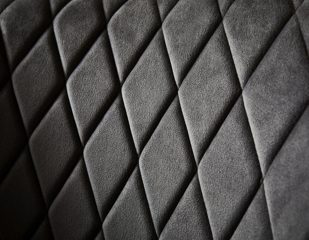 ARMLEHNSTUHL  in Eisen Samt  - Schwarz/Grau, Design, Textil/Metall (56/79/58cm) - Carryhome