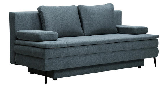 SCHLAFSOFA Webstoff Blau  - Blau/Schwarz, Design, Kunststoff/Textil (200/90/100cm) - Venda