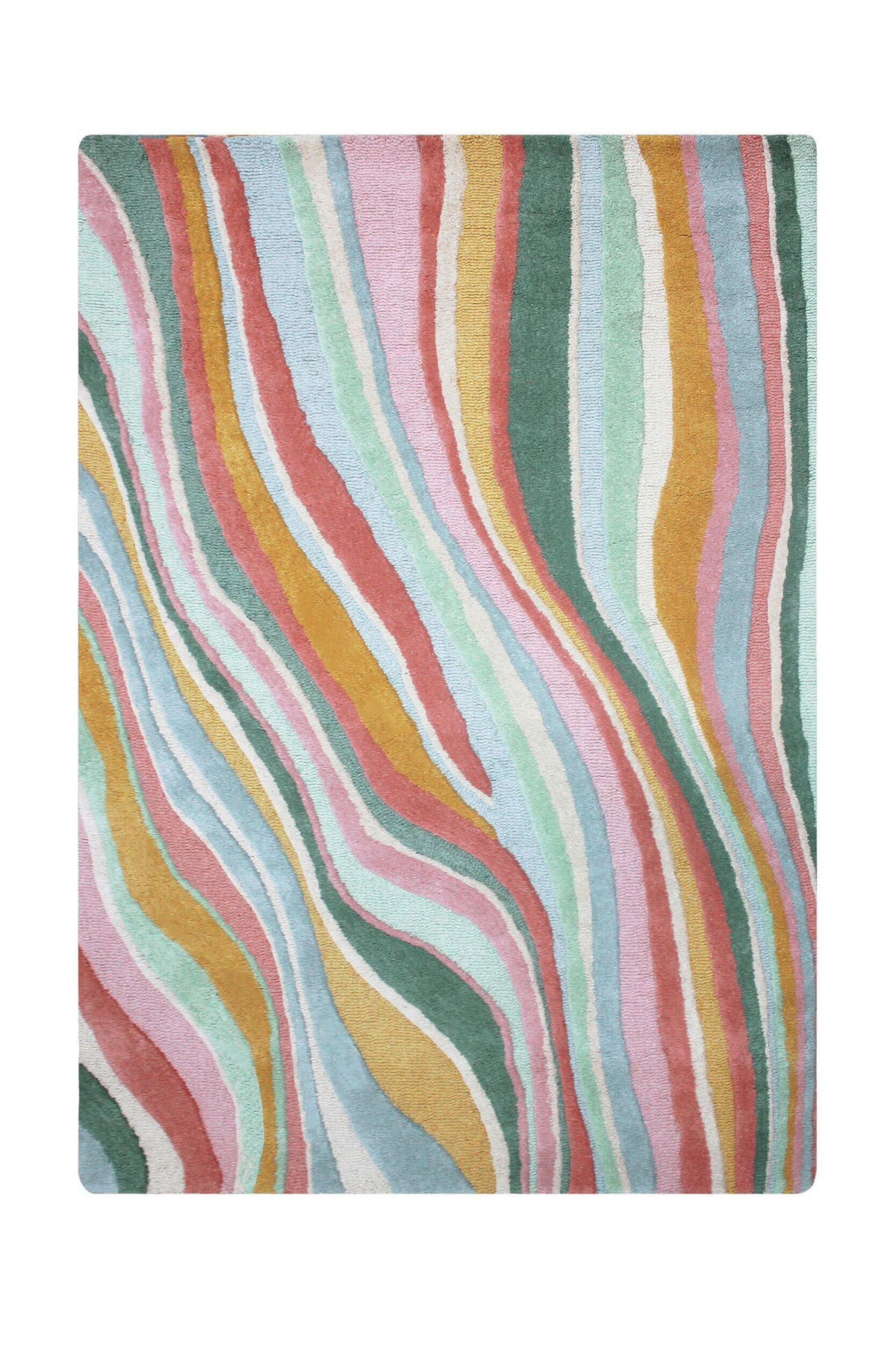 WOLLTEPPICH 160/230 cm Grün, Rosa  - Rosa/Grün, MODERN, Textil (160/230cm) - Xora