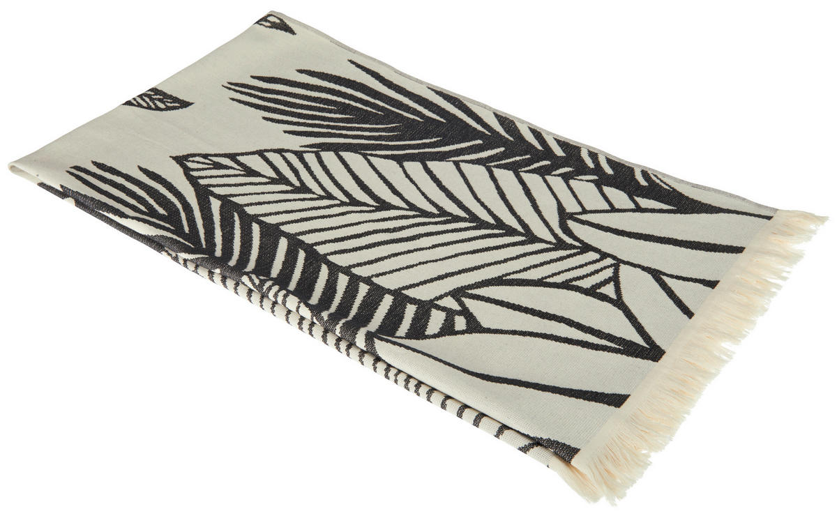 STRANDTUCH Palm Grau, Silberfarben 100/180 cm  - Silberfarben/Grau, KONVENTIONELL, Textil (100/180cm) - Esposa
