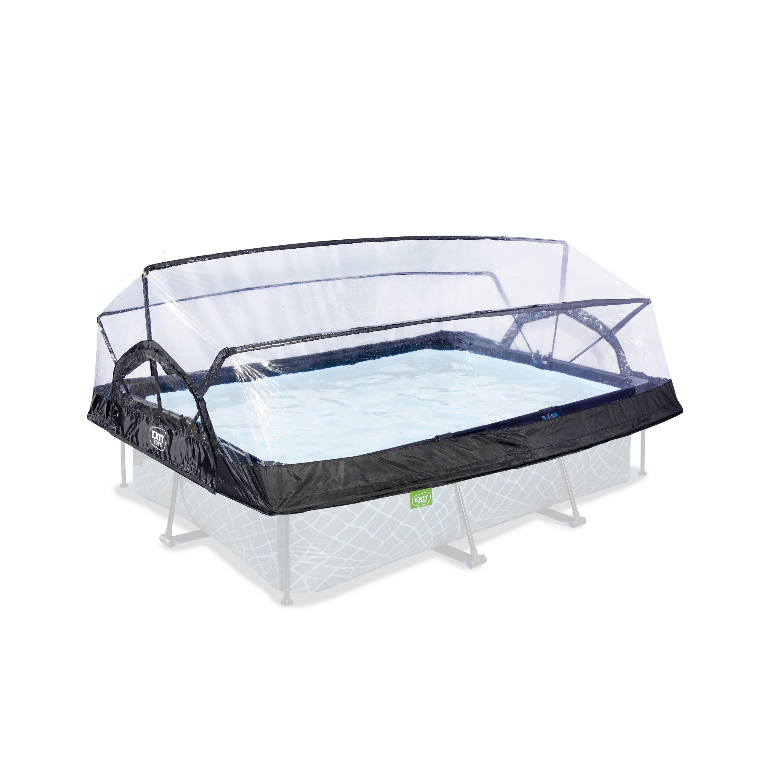 POOLDACH 273/210/85 cm  - Transparent, KONVENTIONELL, Kunststoff/Metall (273/210/85cm) - EXIT Toys