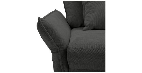 BIGSOFA  in Webstoff Dunkelgrau  - Dunkelgrau/Schwarz, KONVENTIONELL, Textil/Metall (282/94/127cm) - Ambia Home