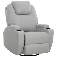 MASSAGESESSEL Mikrofaser Grau    - Schwarz/Grau, MODERN, Textil/Metall (86/110/96cm) - P & B