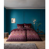 POSTEĽNÁ BIELIZEŇ, interlock džersej, baklažánová, 140/200 cm - baklažánová, Basics, textil (140/200cm) - Estella