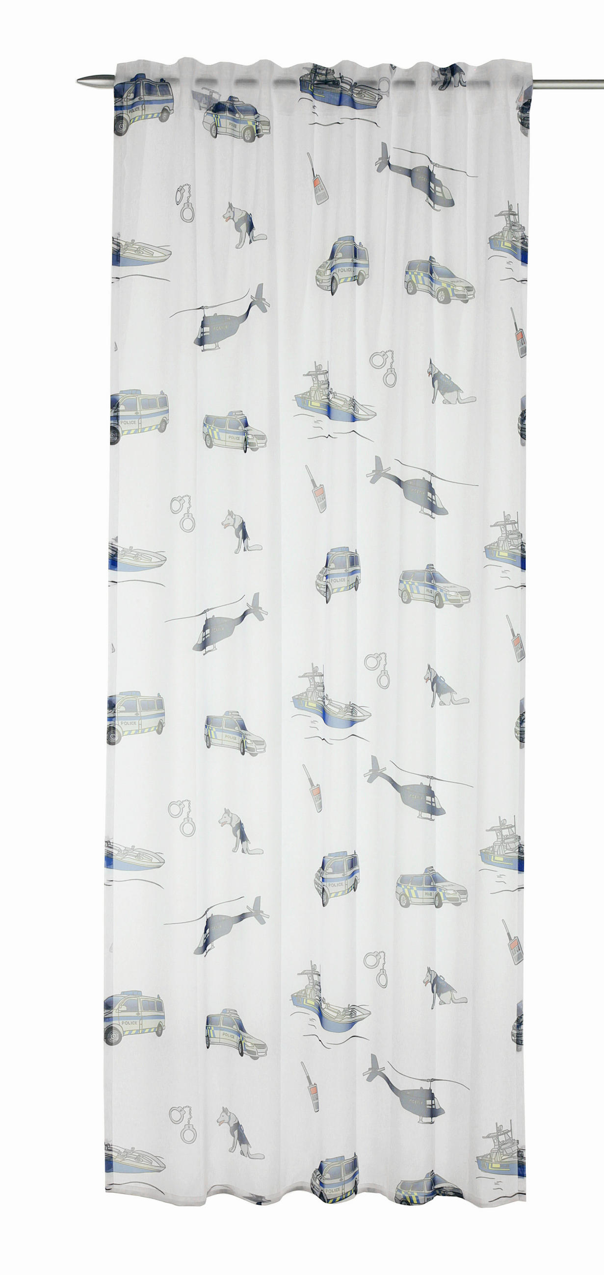 DETSKÝ ZÁVES, priehľadné, 135/255 cm - modrá/žltá, Basics, textil (135/255cm) - Ben'n'jen