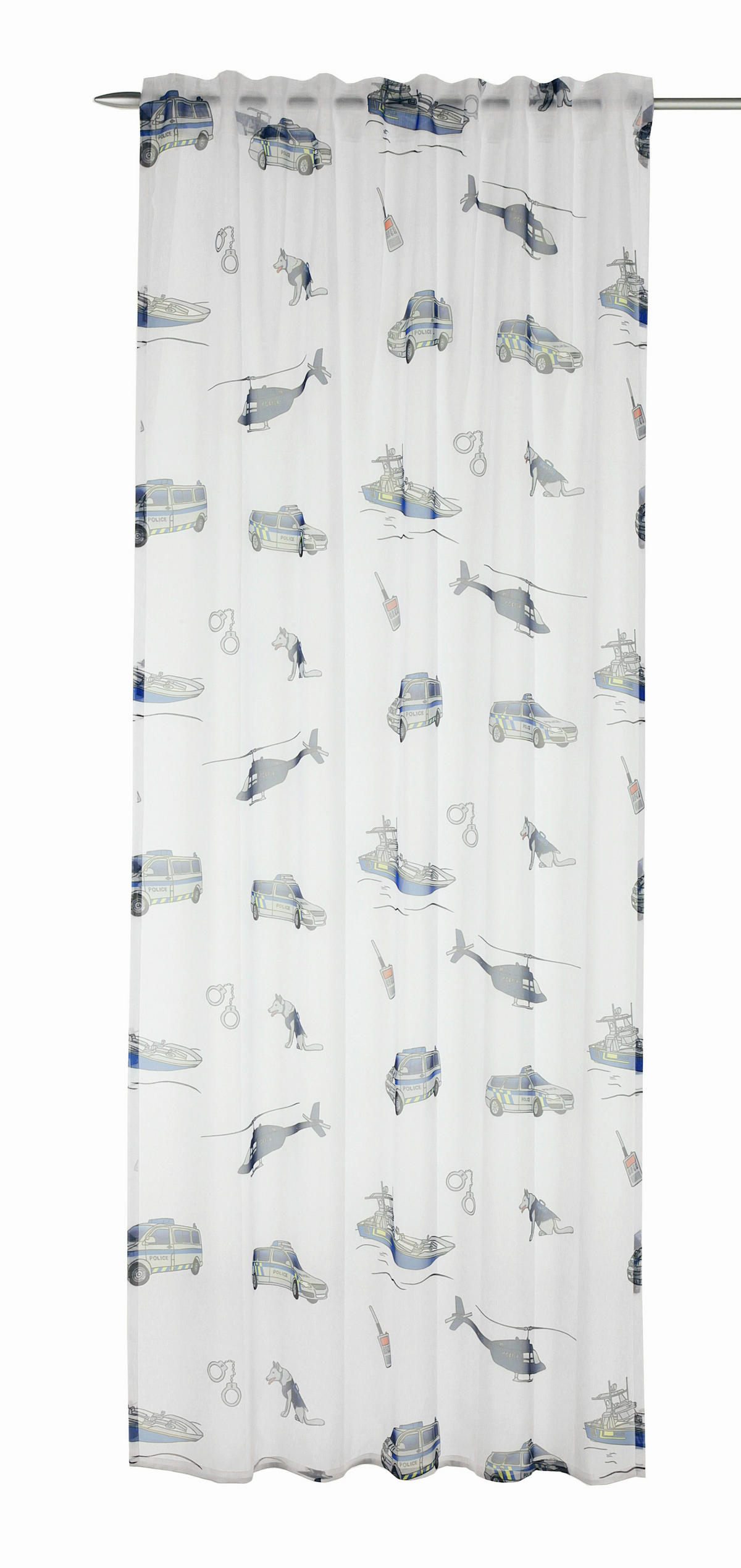 DETSKÝ ZÁVES, priehľadné, 135/255 cm - modrá/žltá, Basics, textil (135/255cm) - Ben'n'jen