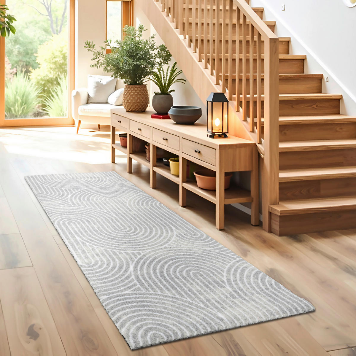 FUßMATTE  50/150 cm  Grau  - Grau, Basics, Kunststoff/Textil (50/150cm) - Astra