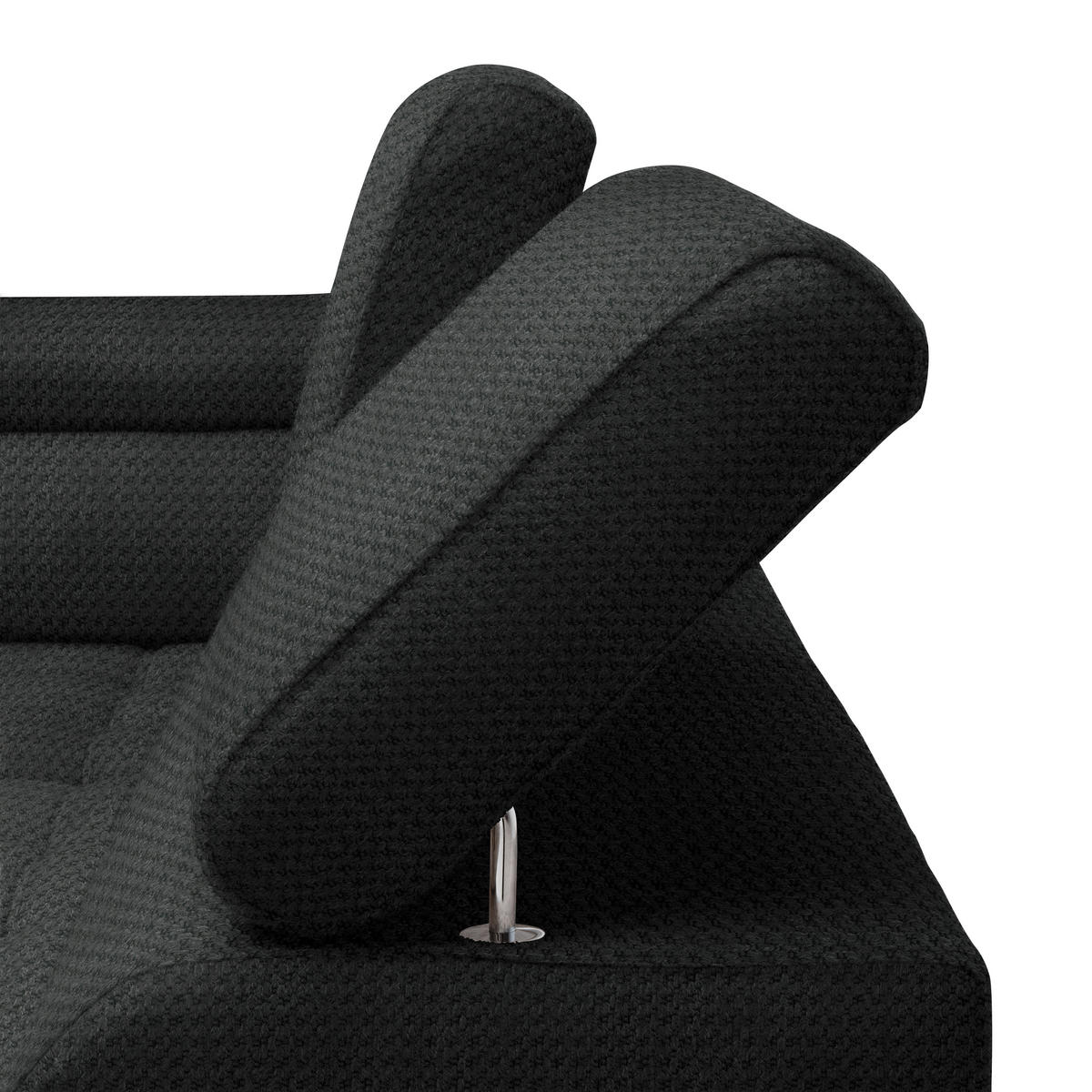 HÖRNSOFFA i chenille, vävt tyg antracit  - svart/antracit, Modern, textil/plast (106/283cm) - MID.YOU