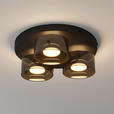 LED-DECKENLEUCHTE 41/12 cm   - Schwarz, Design, Glas/Kunststoff (41/12cm) - Novel