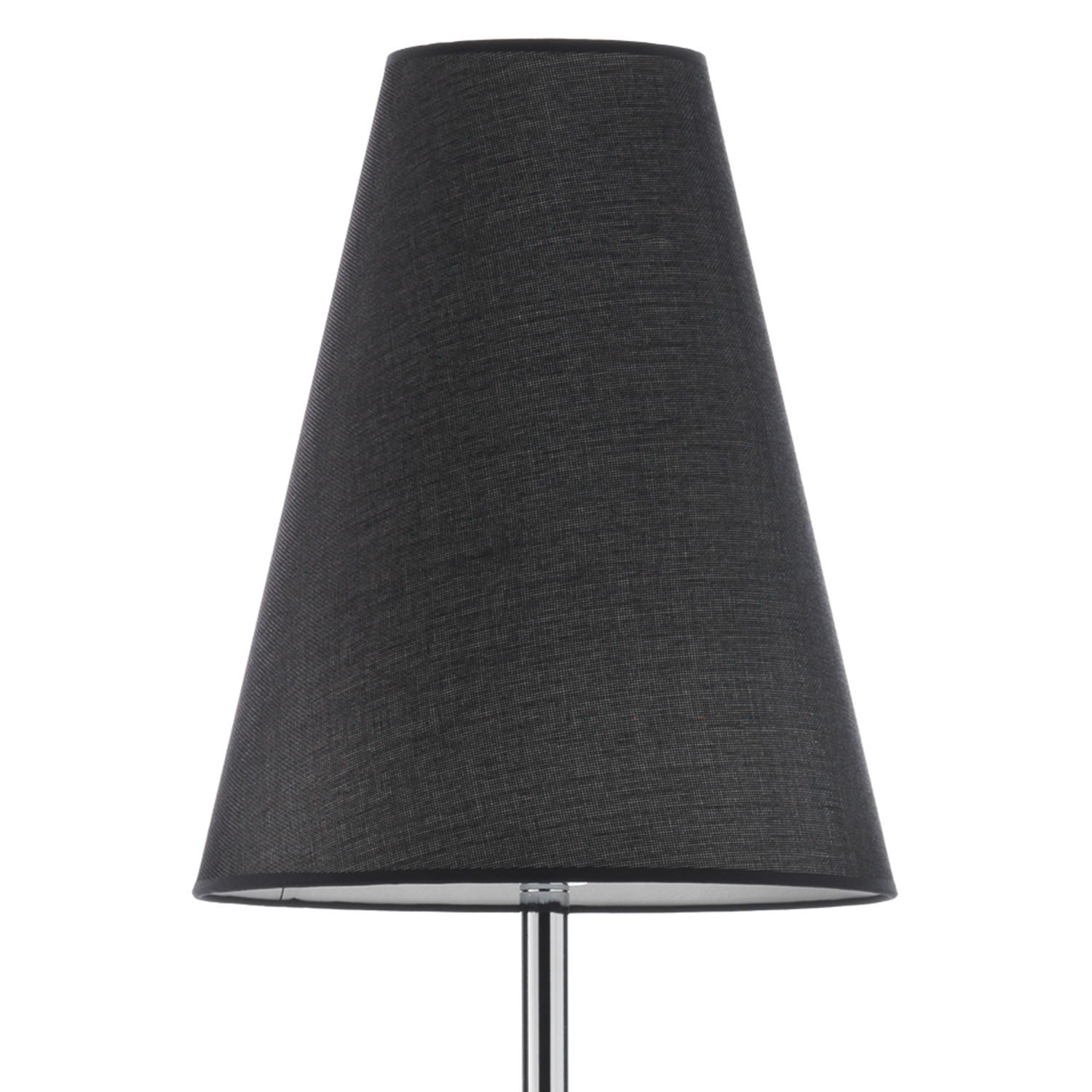 STEHLEUCHTE 35/180 cm    - Chromfarben/Schwarz, KONVENTIONELL, Textil/Metall (35/180cm)
