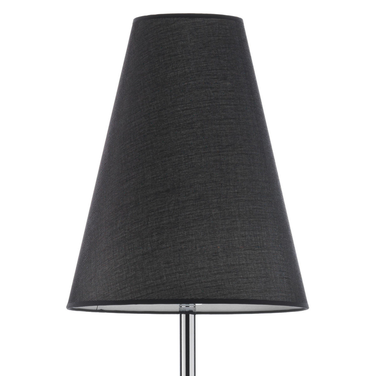 STEHLEUCHTE 35/180 cm    - Chromfarben/Schwarz, KONVENTIONELL, Textil/Metall (35/180cm)