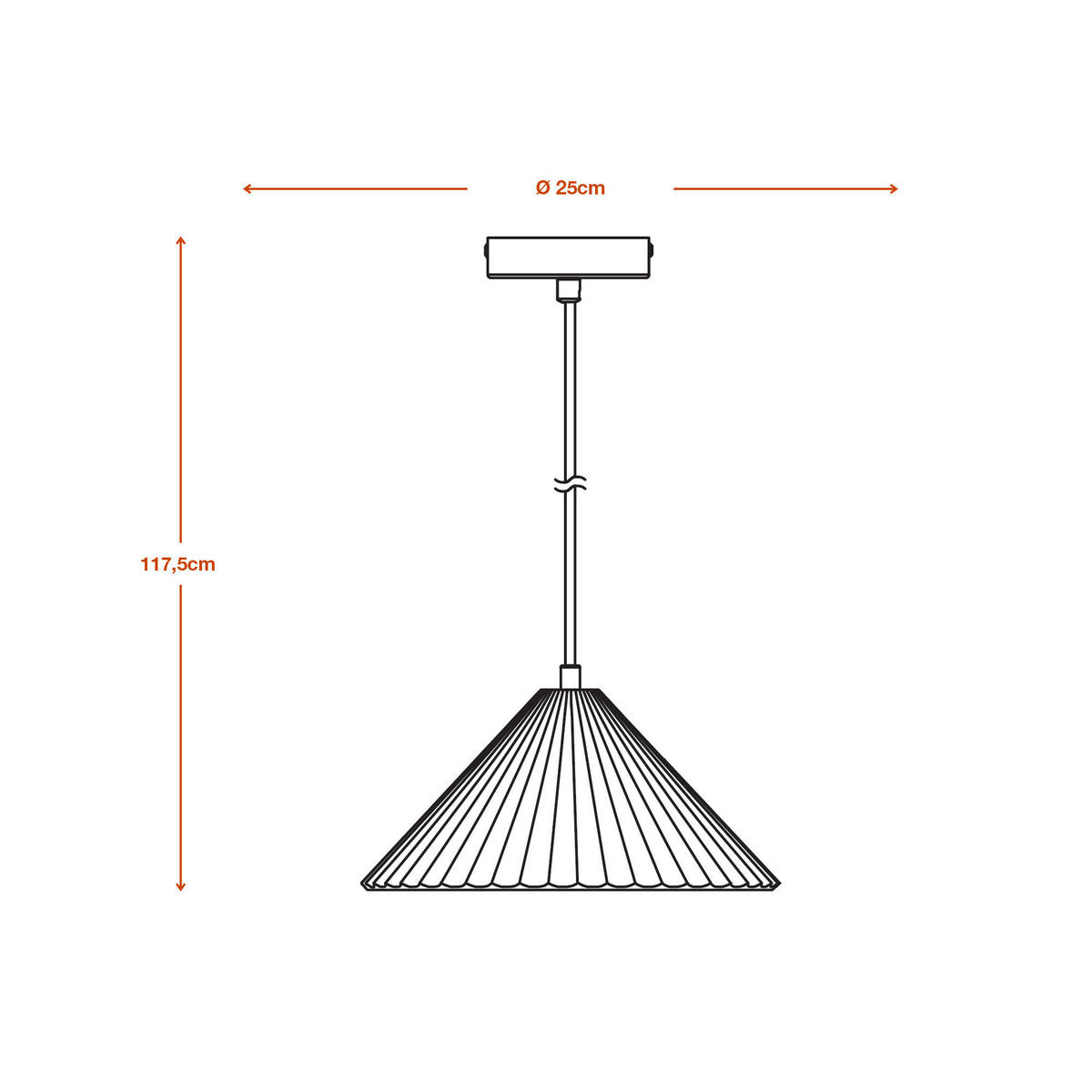PENDELLEUCHTE 25/117,5 cm   - Dunkelgrau, KONVENTIONELL, Stein/Metall (25/117,5cm) - Ledvance