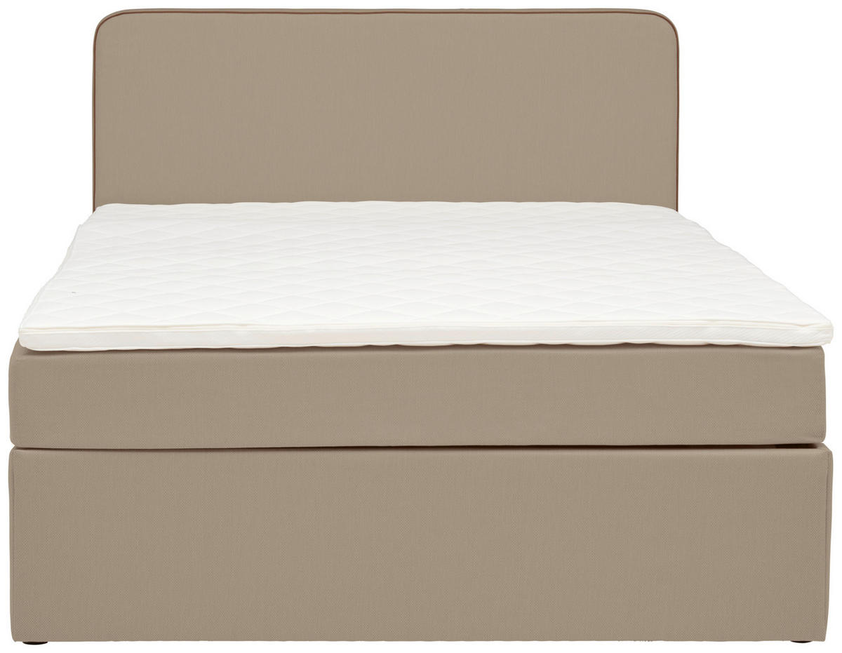 BOX-ÁGY 140/200 cm  bézs  - bézs, Konventionell, textil/fa (140/200cm) - P & B