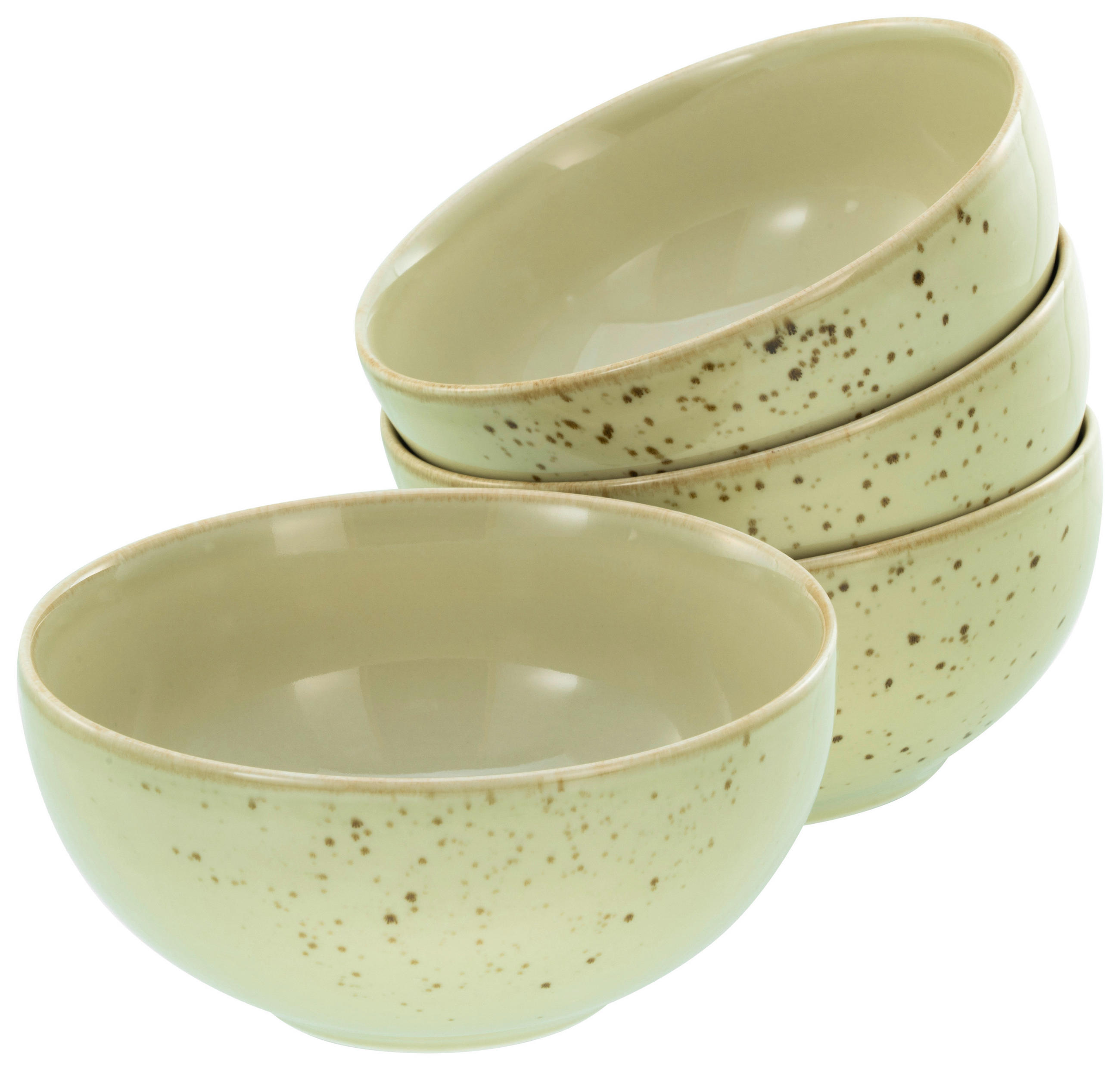 SCHÜSSELSET 4-teilig Nature Collection 17,5 cm   - Salbeigrün, Design, Keramik (17,5cm) - Creatable