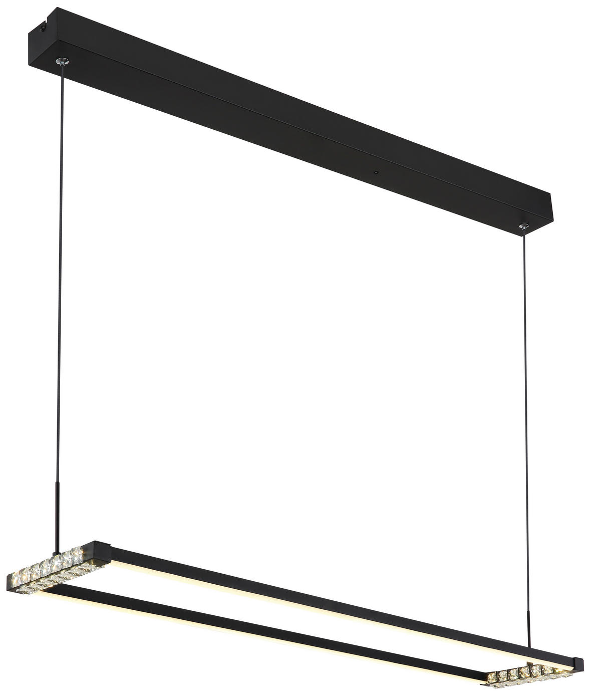 LED-HÄNGLAMPA 102,5/20,6/150 cm  - klar/vit, Design, metall/plast (102,5/20,6/150cm) - Globo