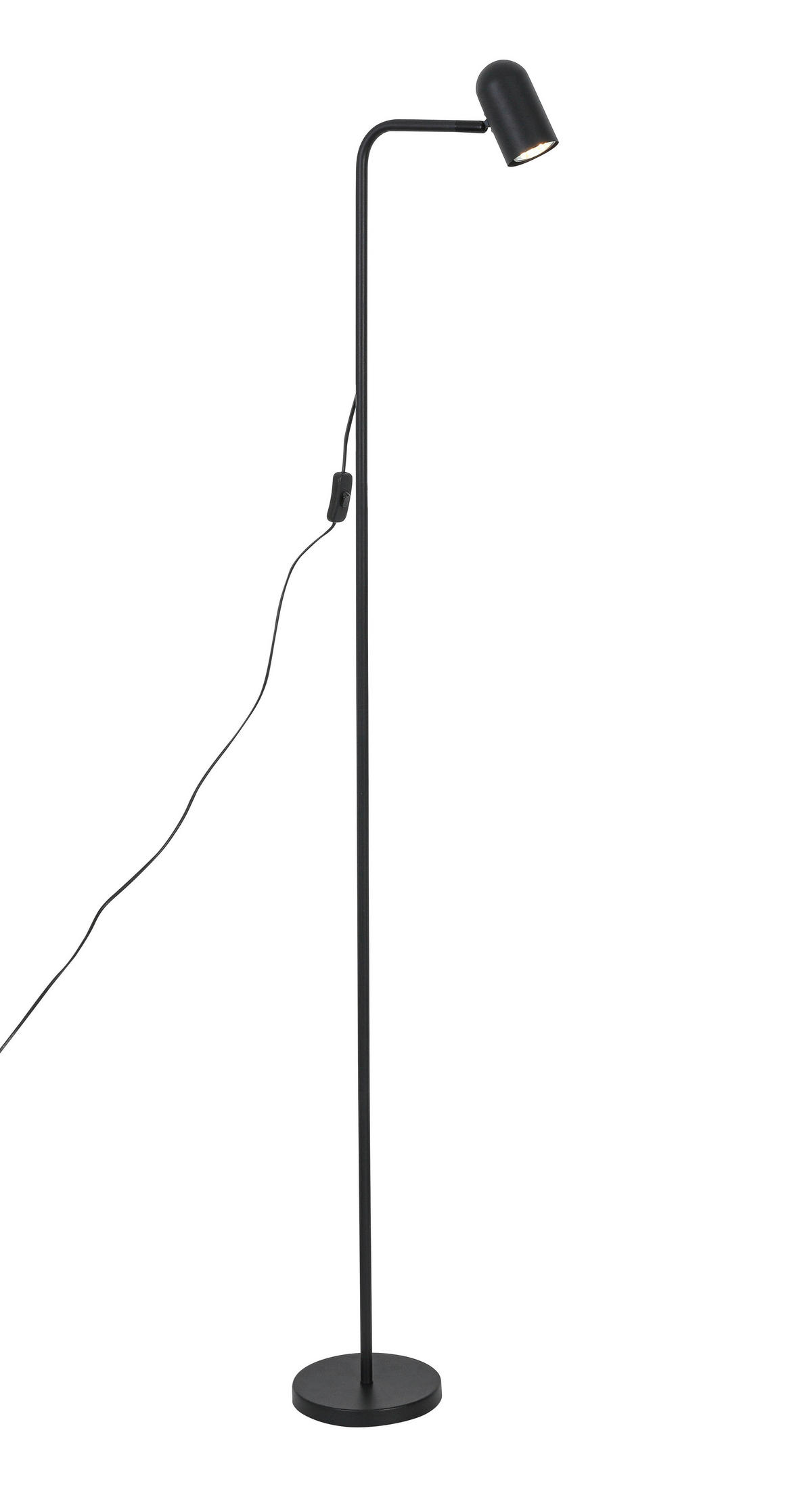 STOJACIA LAMPA, 35,5/18/154,50 cm - čierna, Trend, kov/plast (35,5/18/154,50cm) - Novel