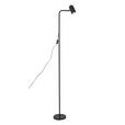 STEHLEUCHTE 35,5/18/154,50 cm  - Schwarz, Trend, Kunststoff/Metall (35,5/18/154,50cm) - Novel