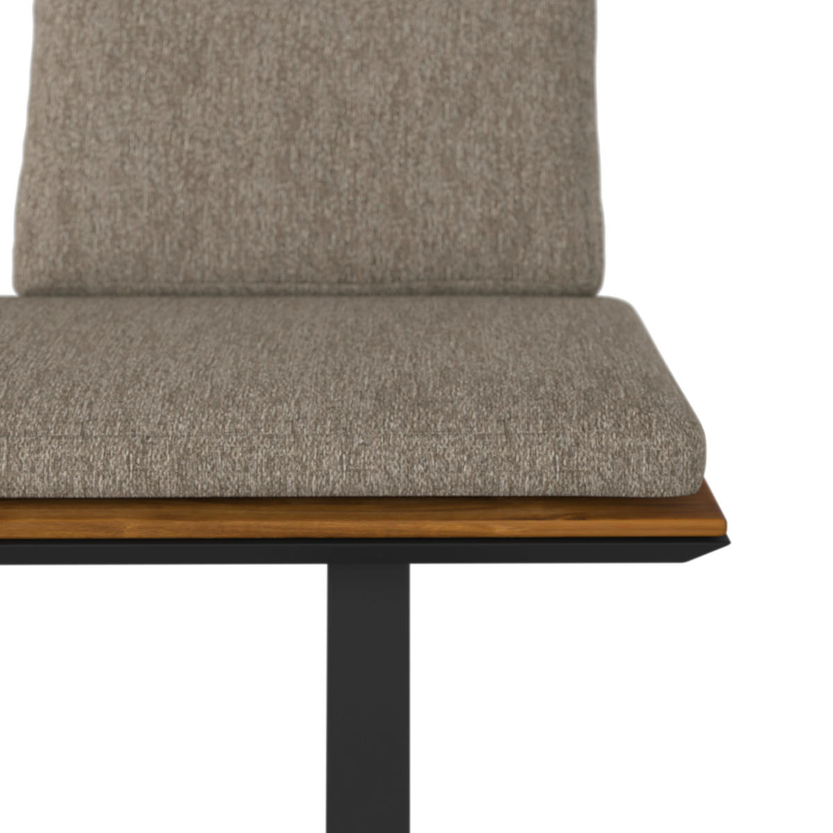 GARTENBANK 200/79/57 cm Recyclingholz, Teakholz  Aluminium, Stahl  - Anthrazit/Grau, Design, Holz/Textil (200/79/57cm) - Amatio