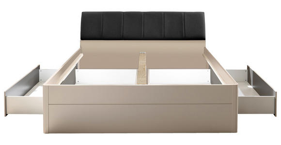 BETT 180/200 cm  in Graphitfarben, Kaschmir  - Kaschmir/Graphitfarben, KONVENTIONELL, Holzwerkstoff/Textil (180/200cm) - Carryhome