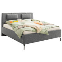 POLSTERBETT Lattenrost, Bettkasten Grau 180/200 cm  - Birkefarben/Buchefarben, Design, Holz/Textil (180/200cm) - Schöner Wohnen