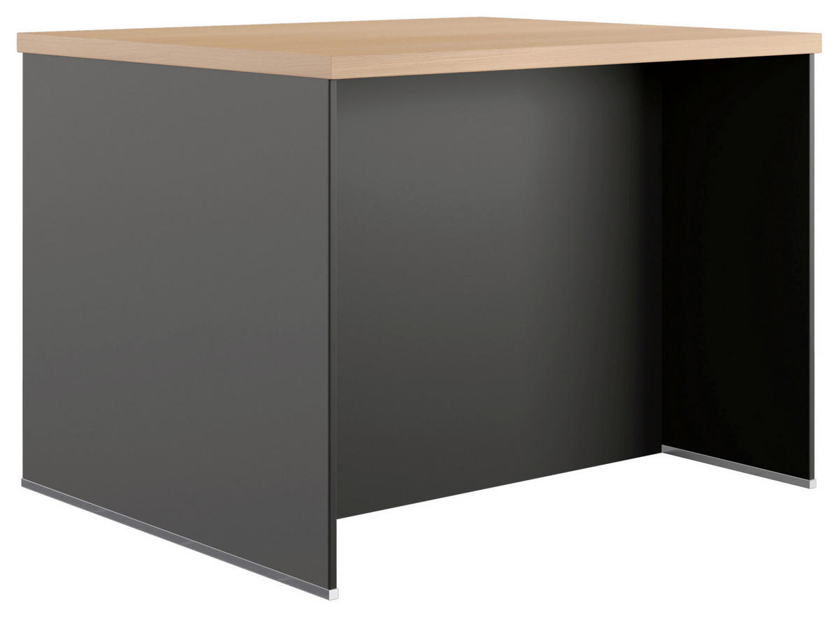 KÜCHENINSEL 123,4/91,8/96,6 cm  in Graphitfarben, Eichefarben  - Edelstahlfarben/Eichefarben, Basics, Holzwerkstoff/Metall (123,4/91,8/96,6cm) - Impuls