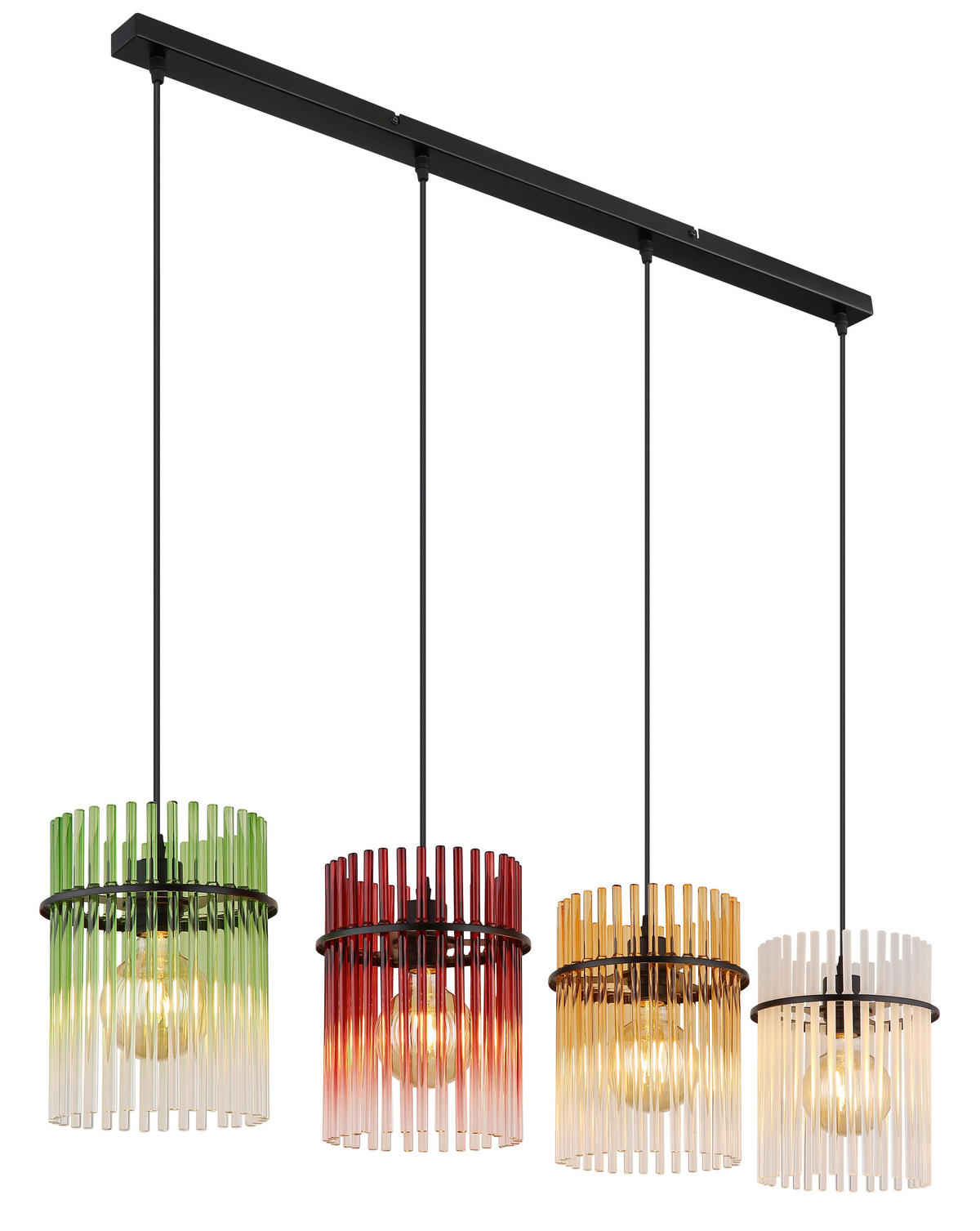 HÄNGELEUCHTE GORLEY 110/20/140 cm   - Klar/Brombeere, LIFESTYLE, Glas/Kunststoff (110/20/140cm) - Globo