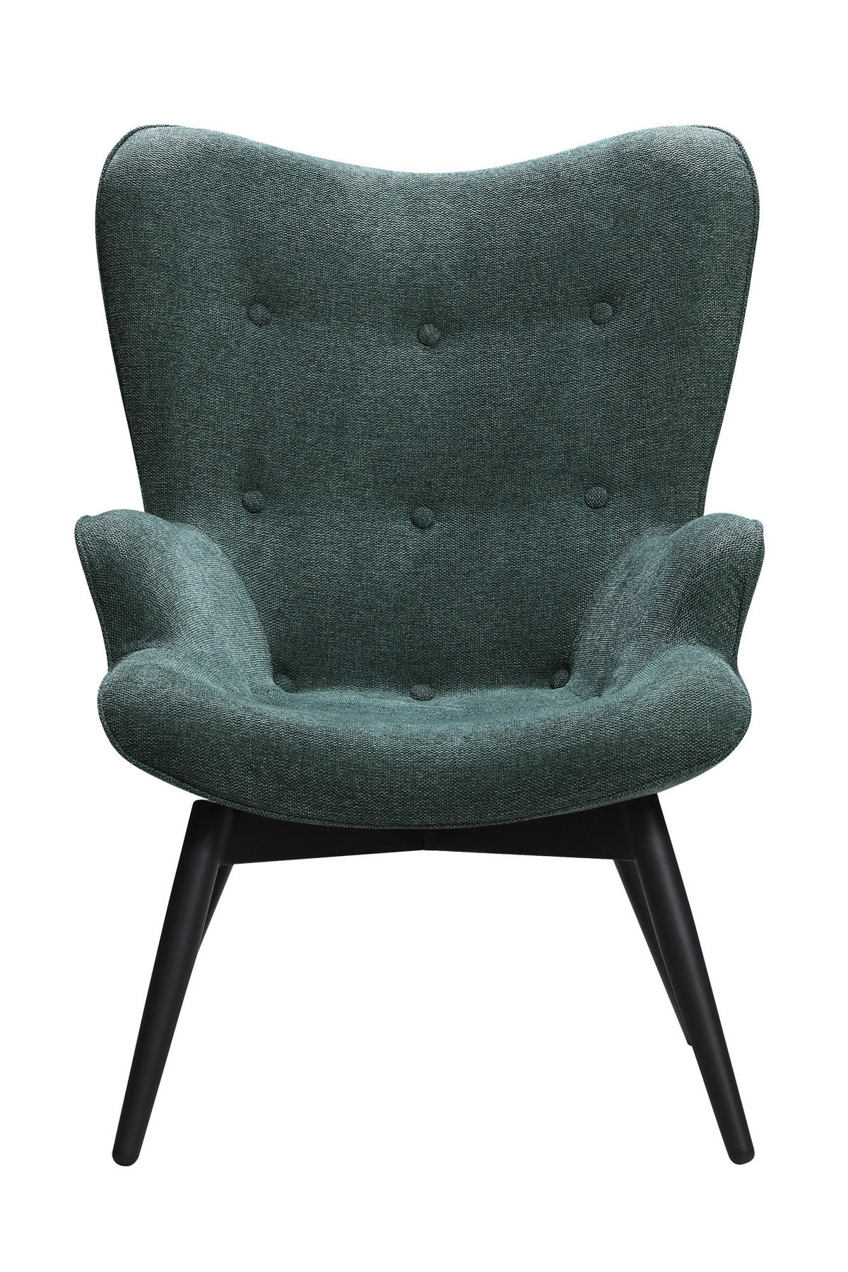 SESSEL in Struktur Waldgrün  - Waldgrün/Schwarz, MODERN, Textil/Metall (80/92/99cm) - Livetastic