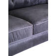 CHESTERFIELD-SOFA in Flachgewebe Rot  - Rot/Schwarz, LIFESTYLE, Textil/Metall (220/80/100cm) - Landscape