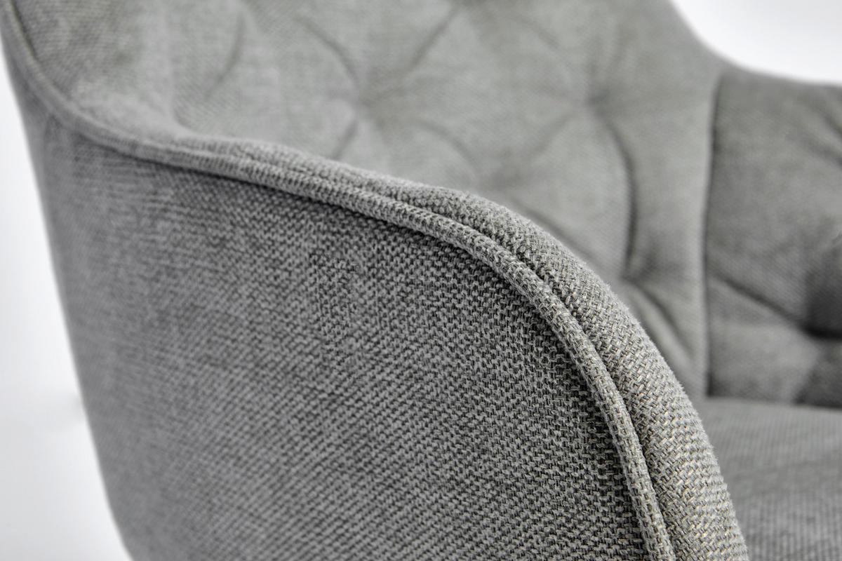 ARMLEHNSTUHL  in Stahl Webstoff  - Hellgrau/Schwarz, Modern, Kunststoff/Textil (57,5/59,5/80,5cm) - Livetastic