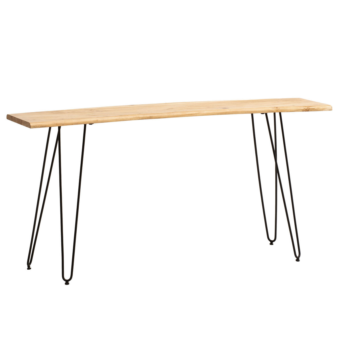 SCHREIBTISCH 150/36/75 cm  in Akaziefarben  - Schwarz/Akaziefarben, Design, Holz/Metall (150/36/75cm) - MID.YOU