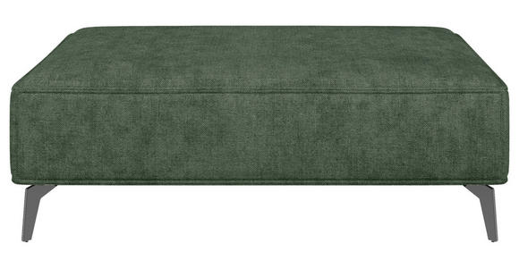 HOCKER in Textil Grün  - Schwarz/Grün, MODERN, Textil/Metall (130/44/85cm) - Carryhome