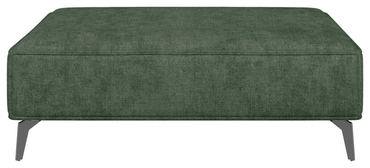 HOCKER in Textil Grün  - Schwarz/Grün, MODERN, Textil/Metall (130/44/85cm) - Carryhome