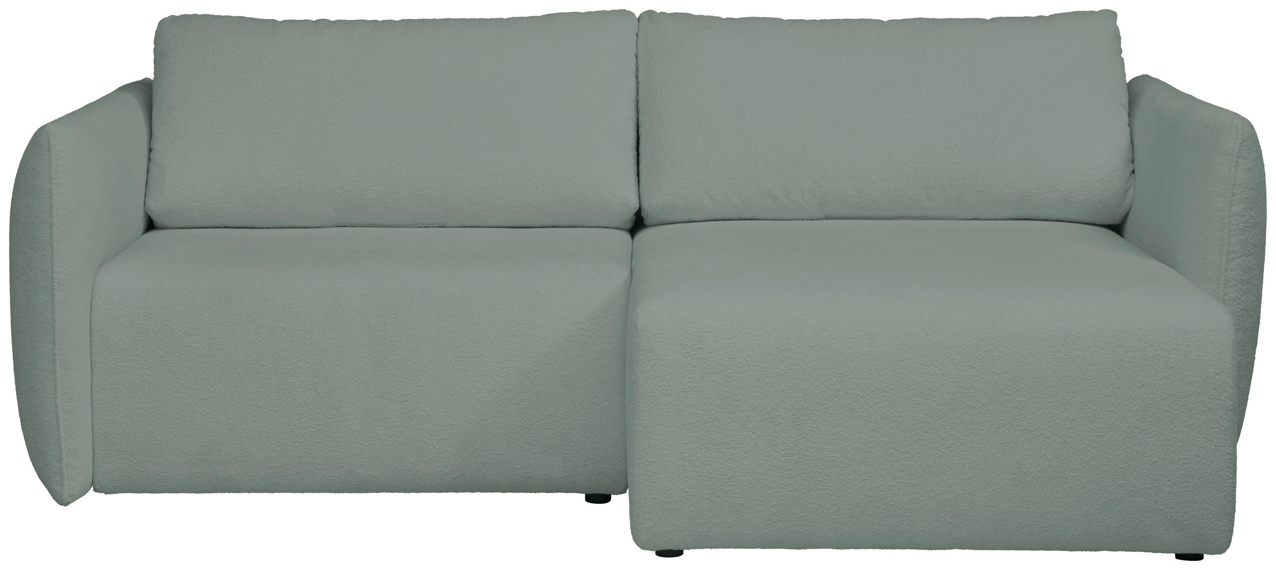 ECKSOFA Mintgrün Jersey  - Schwarz/Mintgrün, KONVENTIONELL, Kunststoff/Textil (238/148cm) - Carryhome