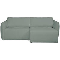 ECKSOFA Mintgrün Jersey  - Schwarz/Mintgrün, KONVENTIONELL, Kunststoff/Textil (238/148cm) - Carryhome