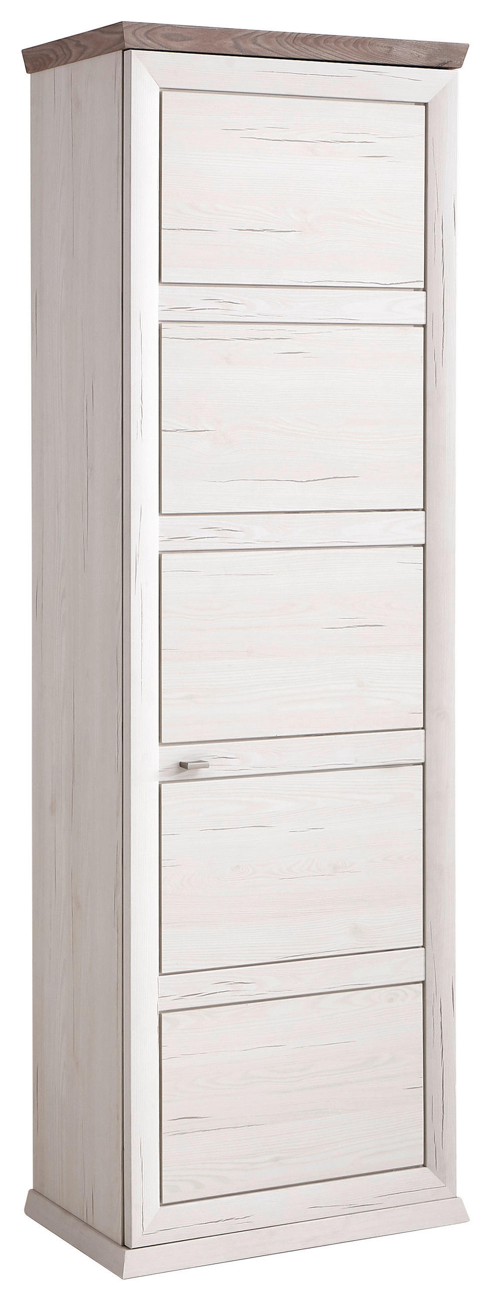 DULAP PENTRU HOL 64,2/196,5/38,5 cm  - culoare nichel/alb, Lifestyle, metal/material pe bază de lemn (64,2/196,5/38,5cm) - Hom`in