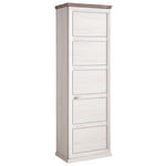 GARDEROBENSCHRANK  in 64,2/196,5/38,5 cm  - Weiß/Grau, LIFESTYLE, Holzwerkstoff/Metall (64,2/196,5/38,5cm) - Hom`in