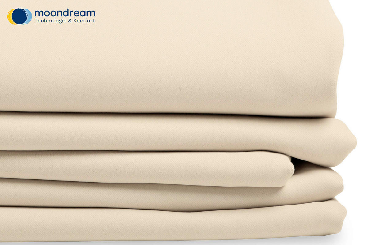 VERDUNKELUNGSVORHANG - Creme, Design, Textil (145/260cm)