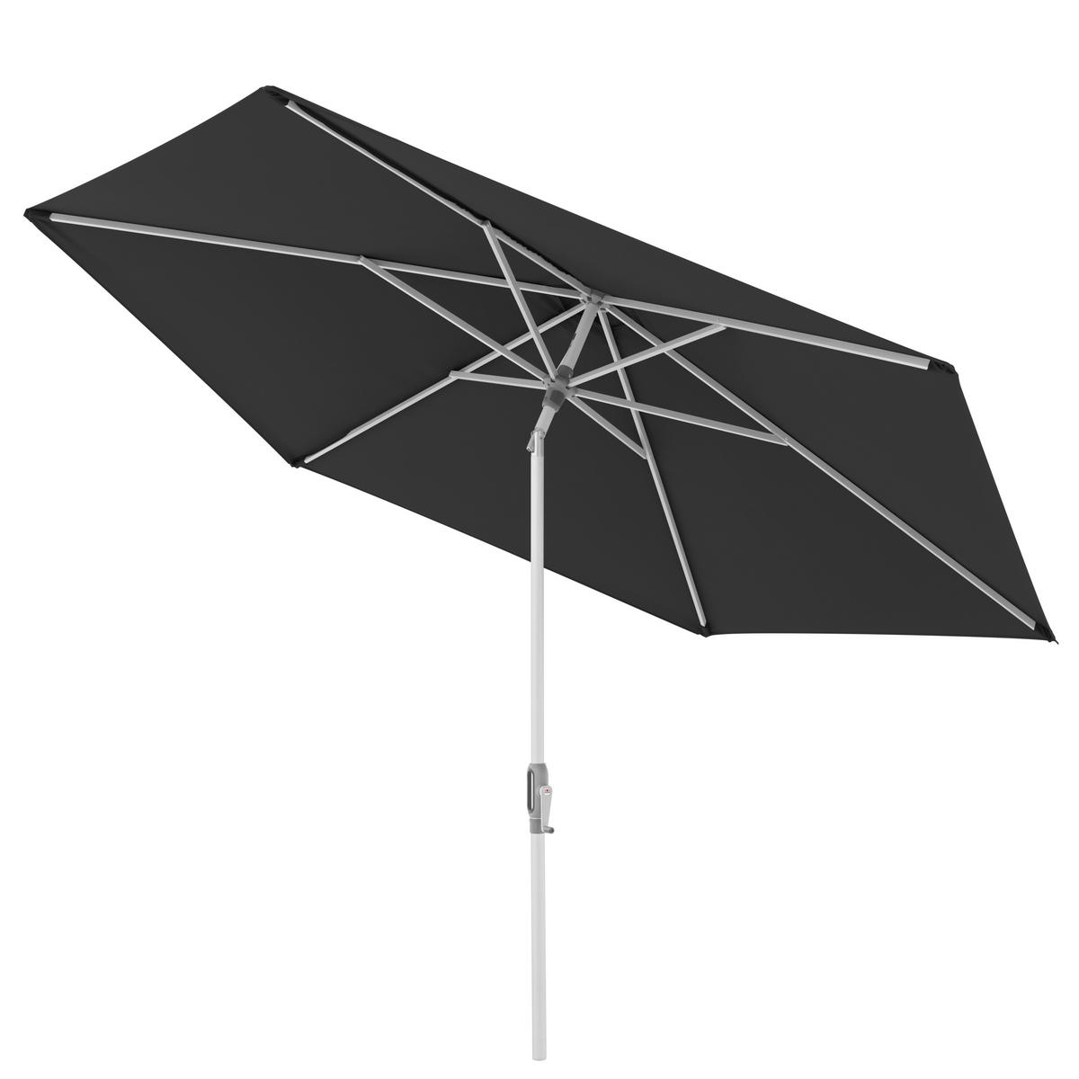 SONNENSCHIRM 305 cm Anthrazit  - Anthrazit/Silberfarben, KONVENTIONELL, Textil/Metall (305/305cm) - Doppler