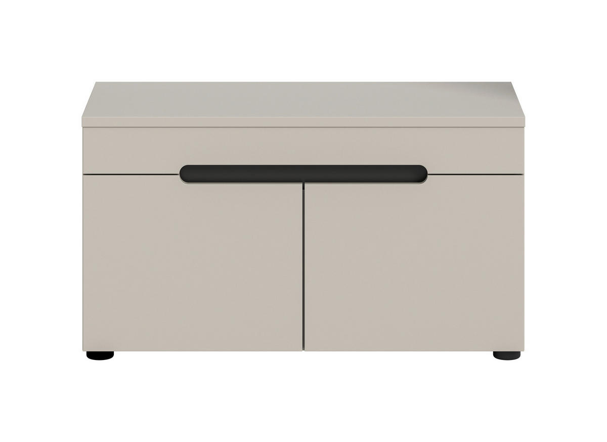 GARDEROBENBANK - Kaschmir/Schwarz, Design, Kunststoff (80/45/37cm) - MID.YOU
