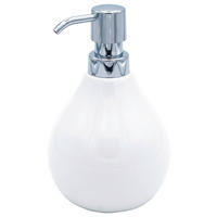 DÁVKOVAČ MYDLA biela - biela, Basics, keramika (10/17.5/10cm) - Sadena