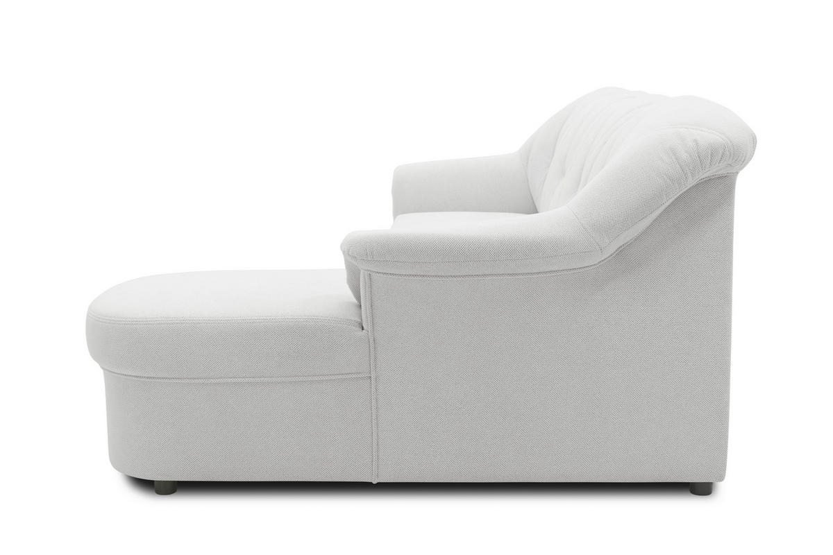 ECKSCHLAFSOFA  FLORES FK Silberfarben Mikrofaser  - Silberfarben/Schwarz, KONVENTIONELL, Kunststoff/Textil (231/142cm) - MID.YOU