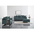 2-SITZER-SOFA in Cord, Velours Dunkelgrau  - Dunkelgrau/Schwarz, KONVENTIONELL, Textil/Metall (175/84/99cm) - Carryhome