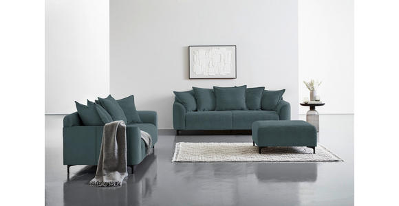 3-SITZER-SOFA in Cord, Velours Dunkelgrau  - Dunkelgrau/Schwarz, KONVENTIONELL, Textil/Metall (228/84/99cm) - Carryhome