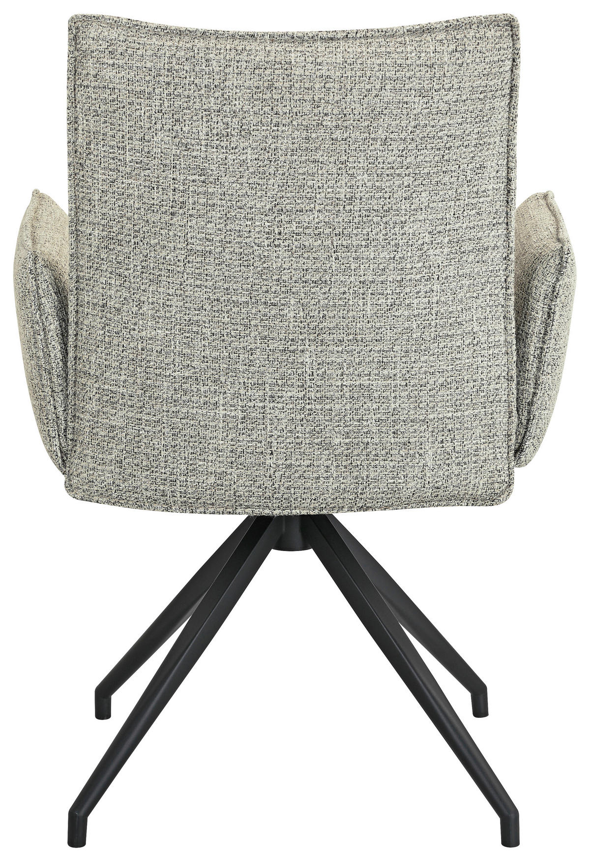 ARMLEHNSTUHL  Sitzfläche 360° drehbar, automatische Rückholfunktion Webstoff  Schwarz, Beige  - Beige/Schwarz, Design, Textil/Metall (60,5/87/61,5cm) - Novel