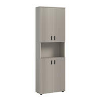 HOCHSCHRANK 60/192/30 cm  - Kaschmir/Schwarz, Trend, Holzwerkstoff/Kunststoff (60/192/30cm) - MID.YOU