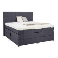 BOXSPRINGBETT 140/200 cm  in Anthrazit  - Anthrazit/Schwarz, Basics, Kunststoff/Textil (140/200cm) - Moderano