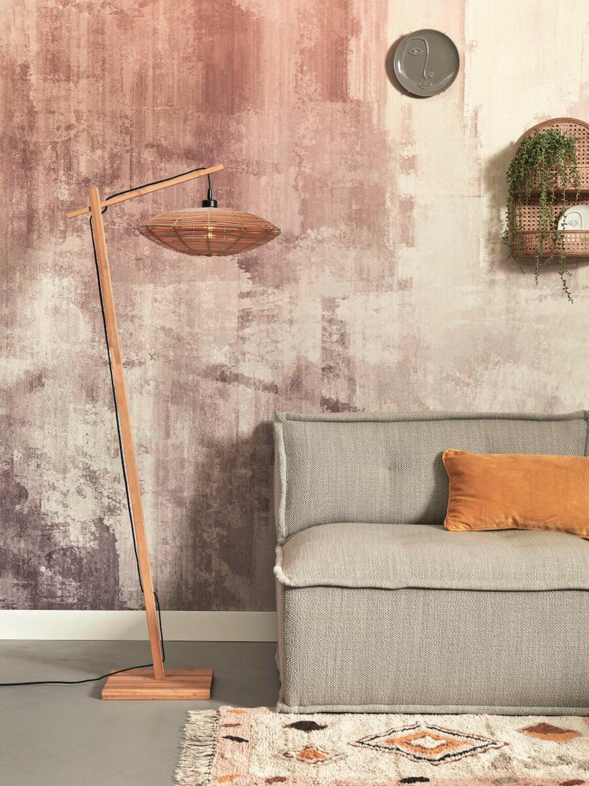 GOLVLAMPA GOOD&MOJO  40/63/150 cm    - naturfärgad, Trend (40/63/150cm) - Good & Mojo