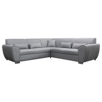ECKSOFA Hellgrau Flachgewebe  - Silberfarben/Hellgrau, Design, Kunststoff/Textil (266/266cm) - Livetastic